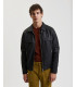 Faux-leather bomber jacket
