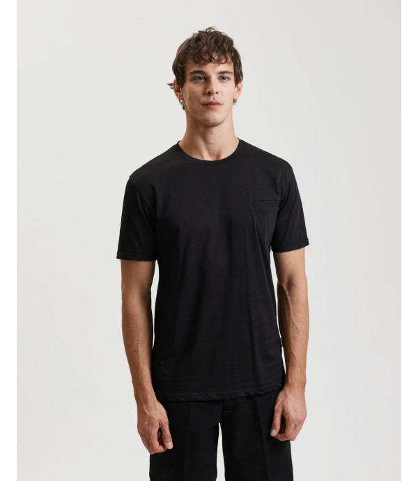T-shirt con taschino in cotone extra fine