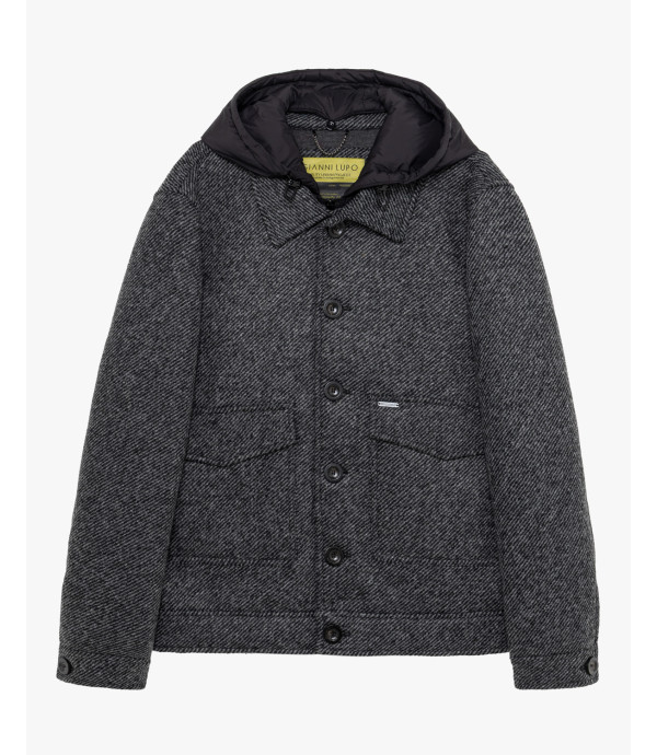 Jacket with detachable vest and hood