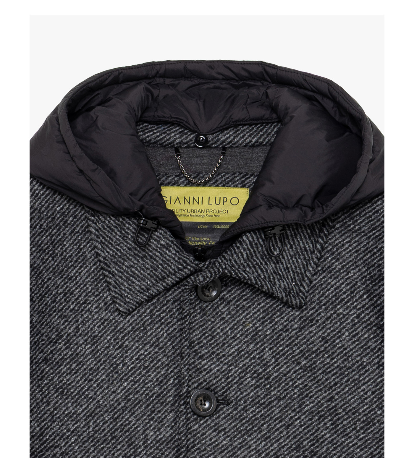 Checked jacket with detachable vest and hood Gianni Lupo