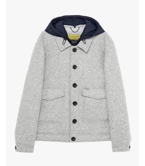 Jacket with detachable vest and hood