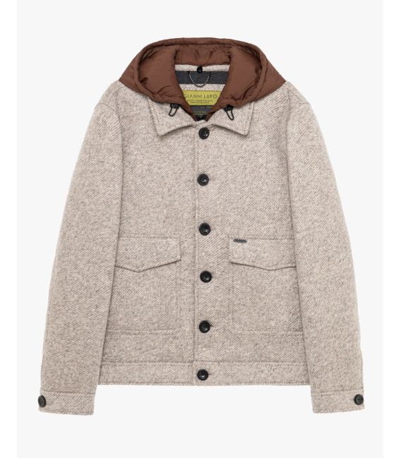 Jacket with detachable vest and hood