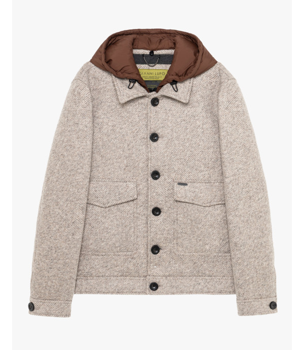Jacket with detachable vest and hood