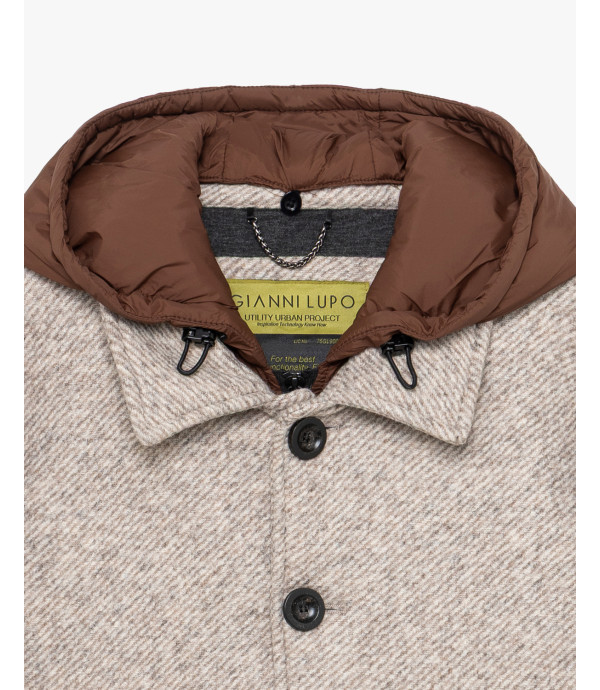 Jacket with detachable vest and hood