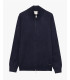Fine-knit cardigan with high collar