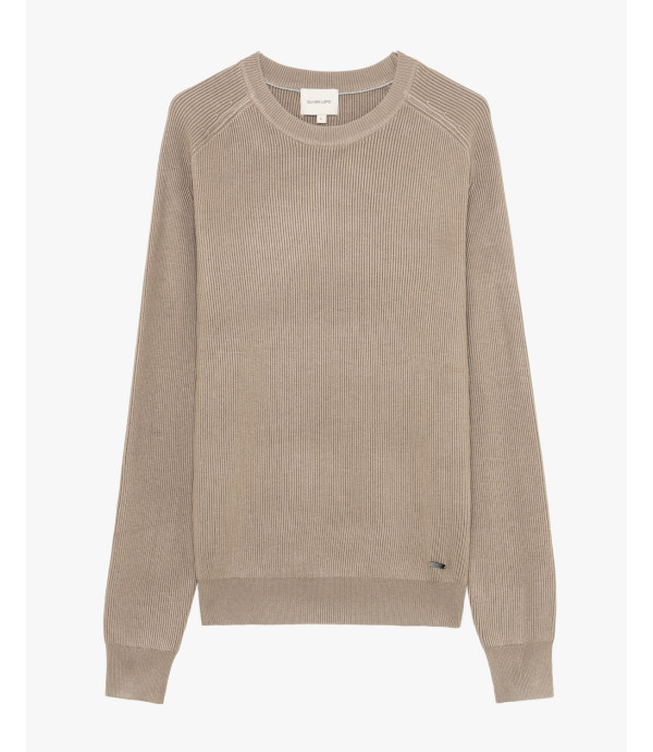 Felpa in maglia girocollo manica raglan