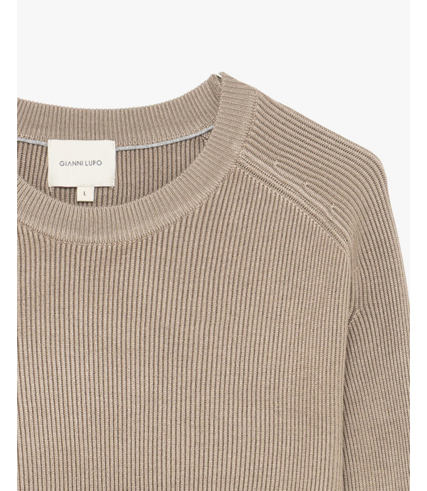 Felpa in maglia girocollo manica raglan