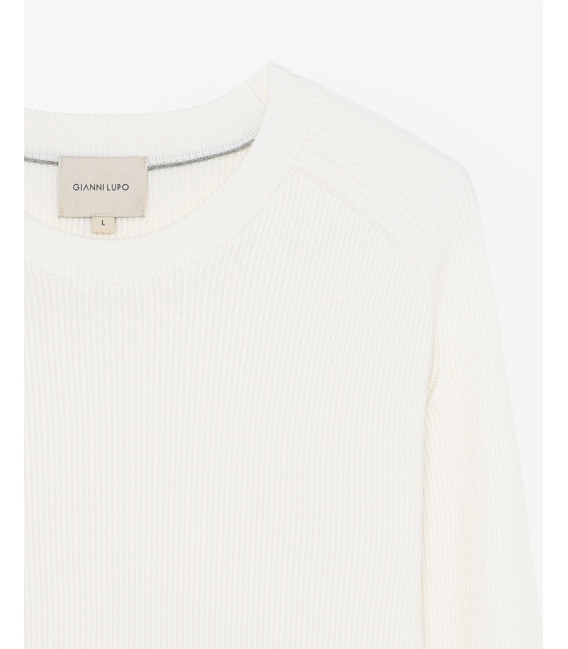 Felpa in maglia girocollo manica raglan