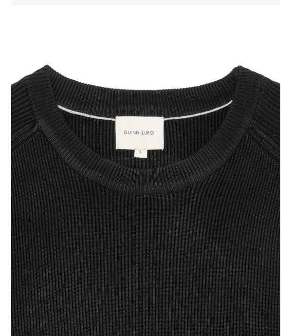 Felpa in maglia girocollo manica raglan