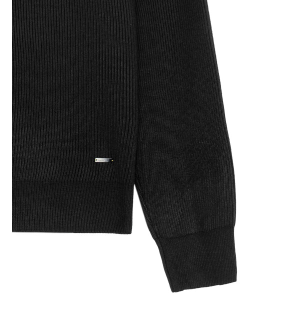 Felpa in maglia girocollo manica raglan