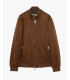Faux-suede bomber jacket
