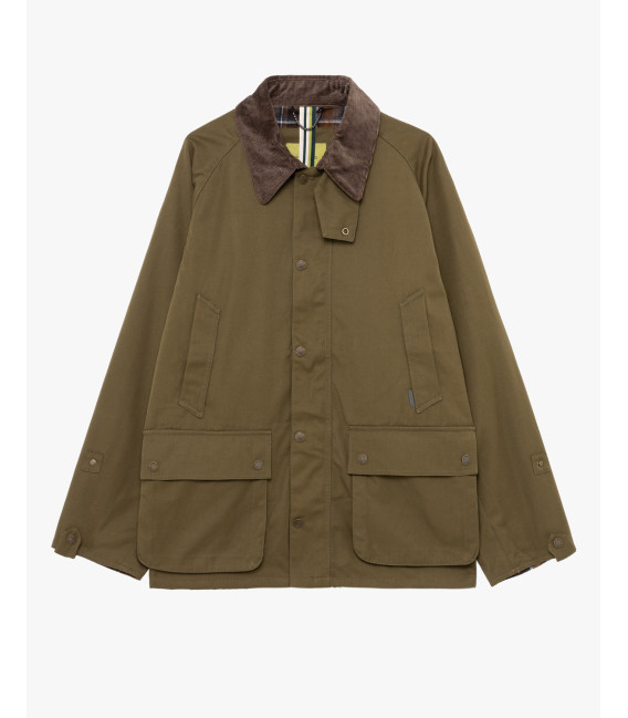 Field jacket with corduroy collar