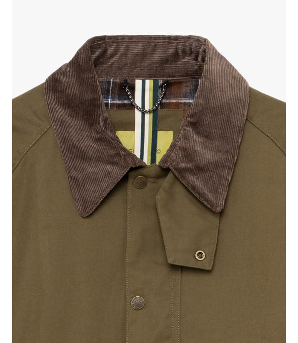 Field jacket with corduroy collar