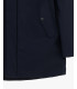 Tech fabric parka with hood