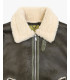 Faux-leather jacket with shearling