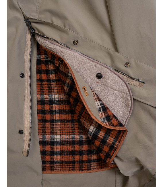 Three detatchable layers parka