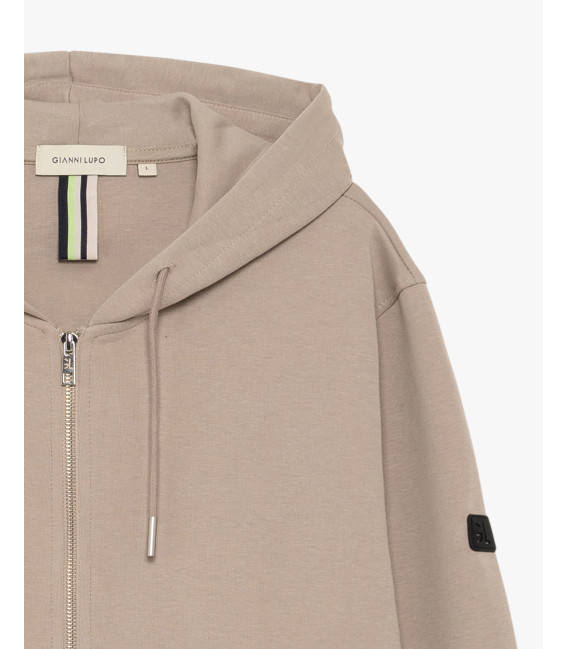 Felpa con zip e cappuccio