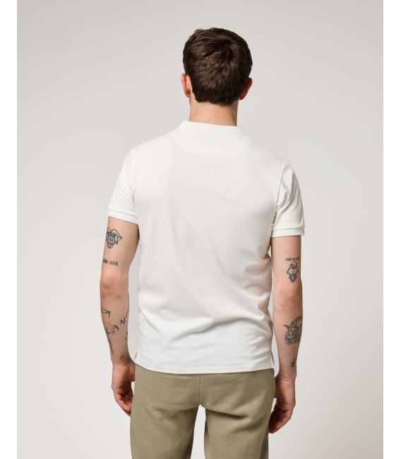 Polo collo coreano in piquet