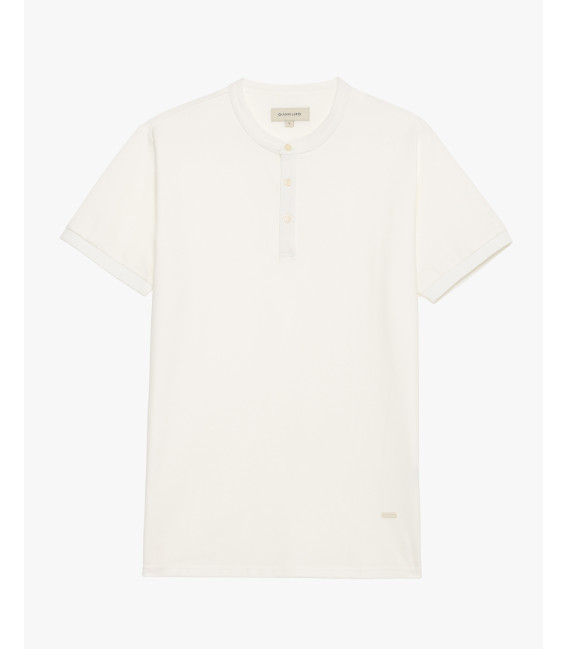 Polo collo coreano in piquet