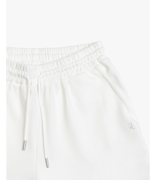 Bermuda joggers con logo ricamato