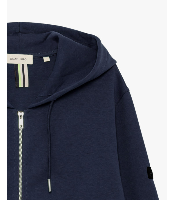Felpa con zip e cappuccio