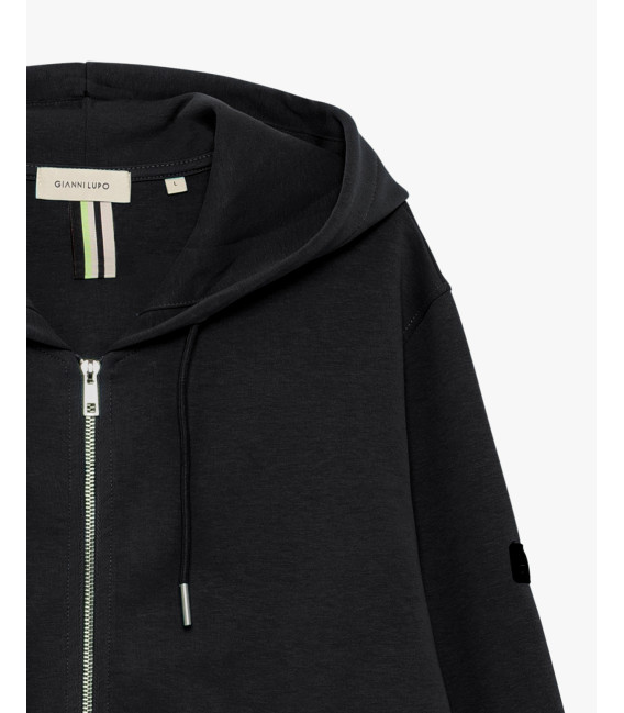 Felpa con zip e cappuccio