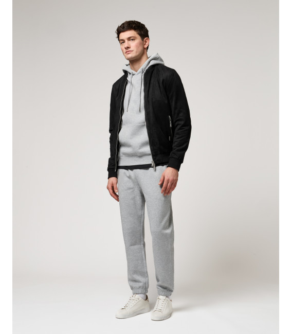 Giubbotto bomber effetto camoscio