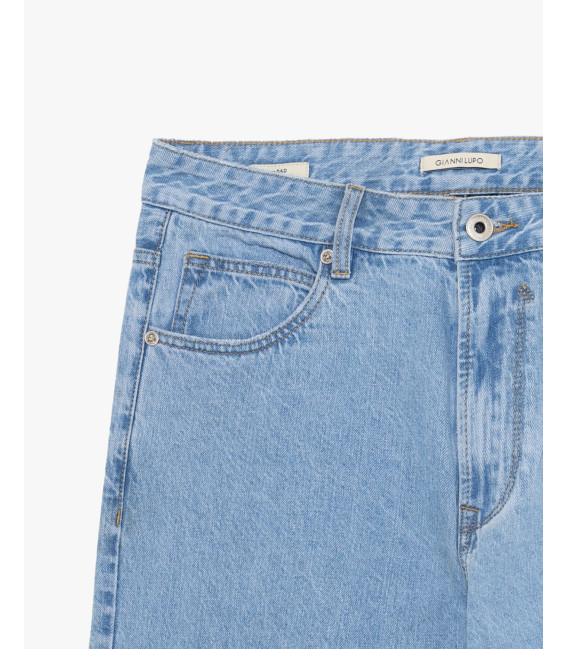 Jeans DAD relaxed fit light wash con graffi