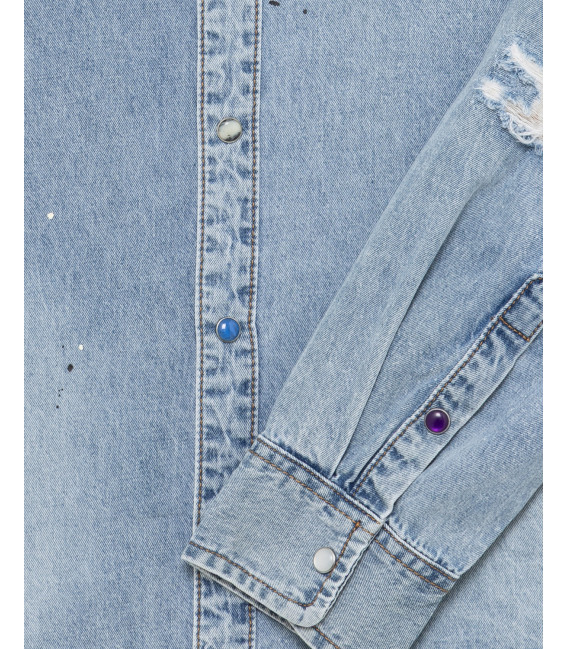 Camicia in denim con applicazioni