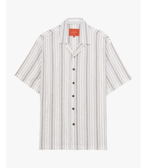 Short-sleeve striped shirt