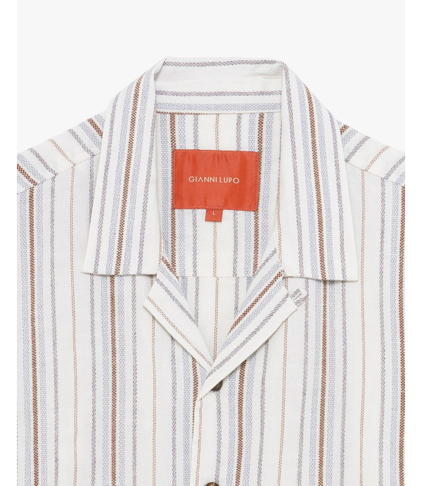 Short-sleeve striped shirt