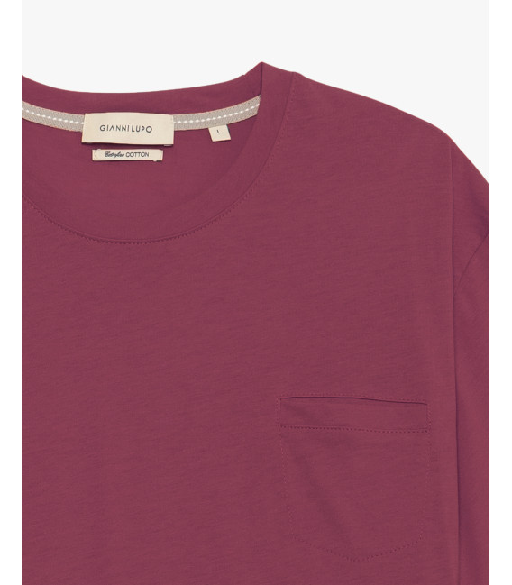 T-shirt con taschino in cotone extra fine