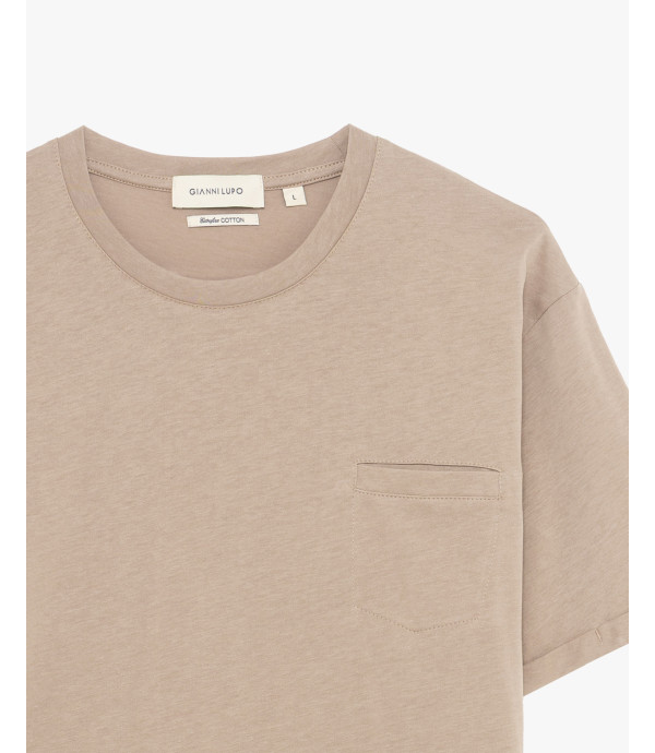 T-shirt con taschino in cotone extra fine