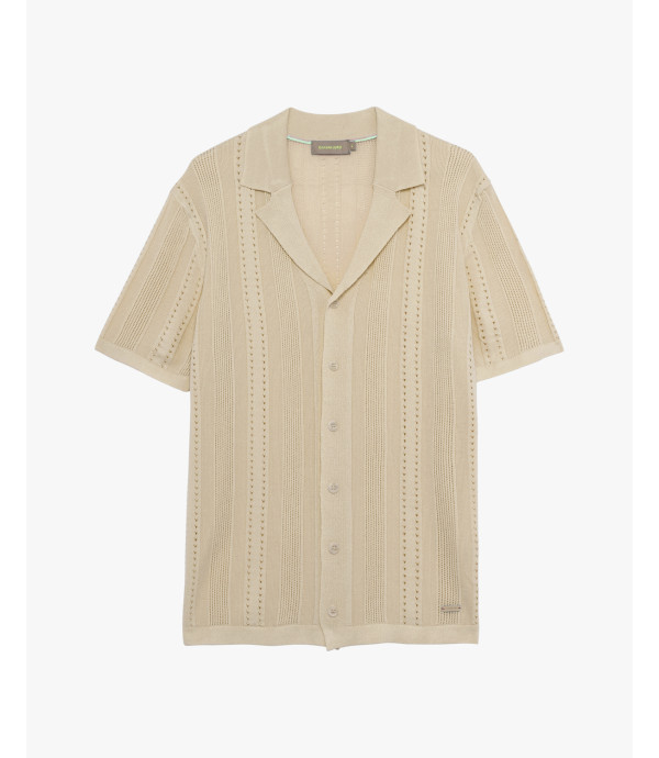 Camicia in maglia con trasparenze