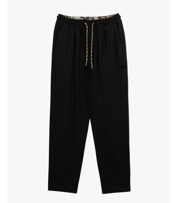 Linen drawstring trousers