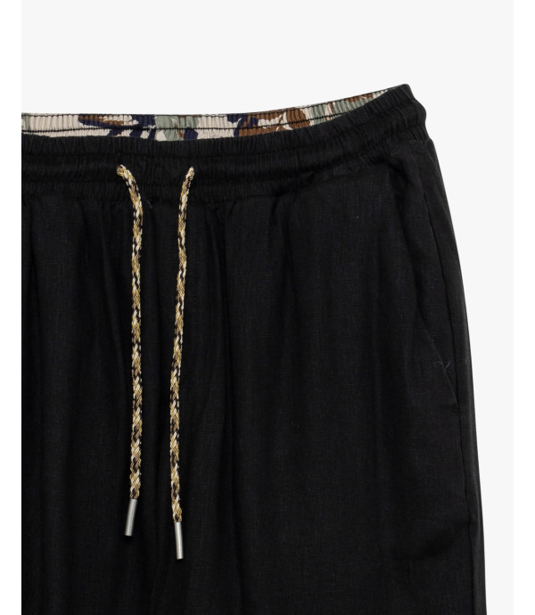Linen drawstring trousers