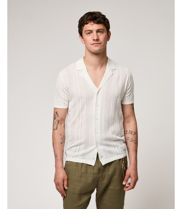 Camicia in maglia con trasparenze