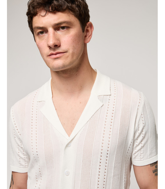 Camicia in maglia con trasparenze