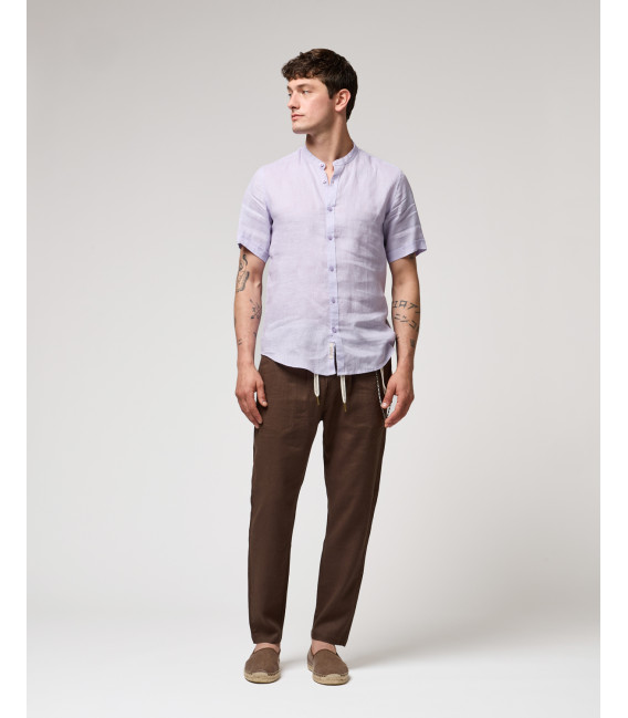 Linen drawstring trousers