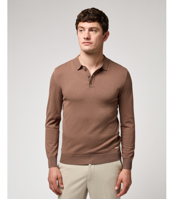 Polo a maniche lunghe relaxed fit