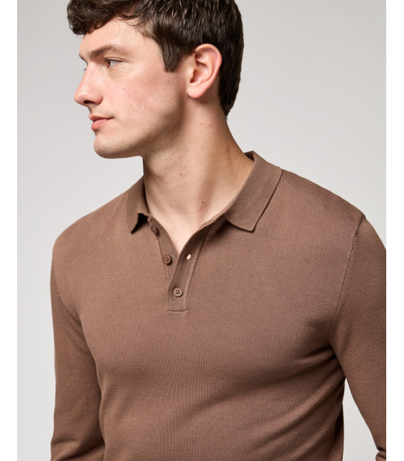 Polo a maniche lunghe relaxed fit