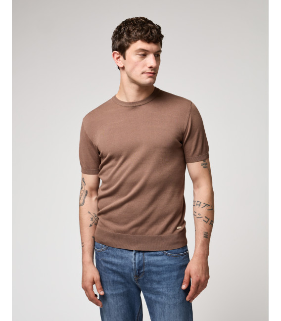 T-shirt in maglia muscle fit