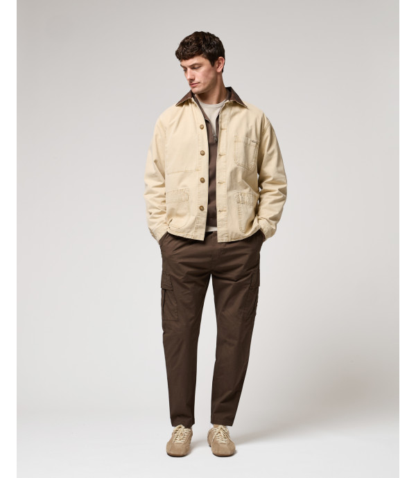 Cotton drawstring cargo trousers