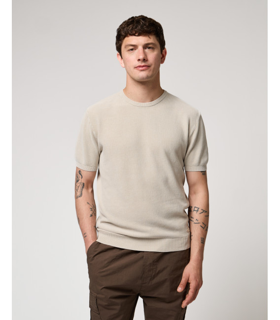 T shirt girocollo in maglia