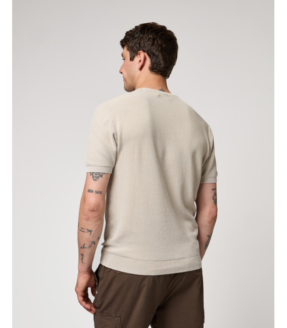 T shirt girocollo in maglia
