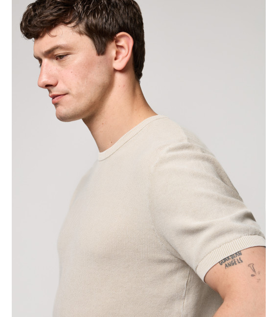 T shirt girocollo in maglia