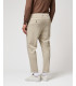 Elastic waist carrot fit trousers