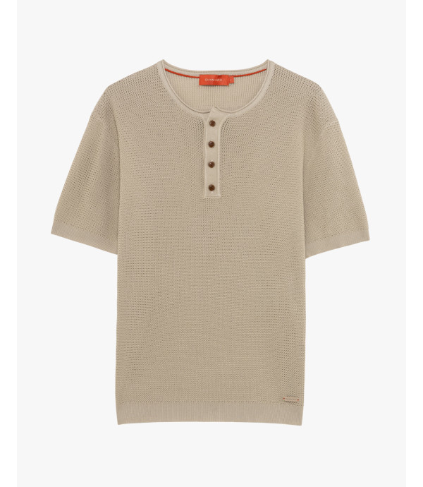 T-shirt serafino in maglia