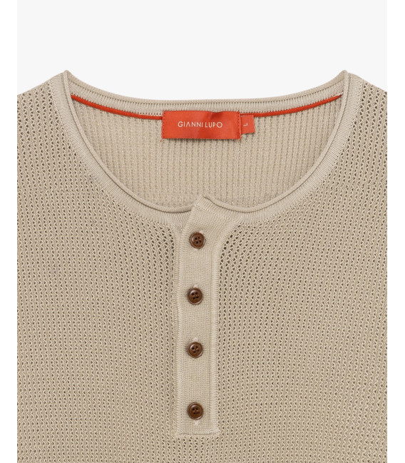 T-shirt serafino in maglia