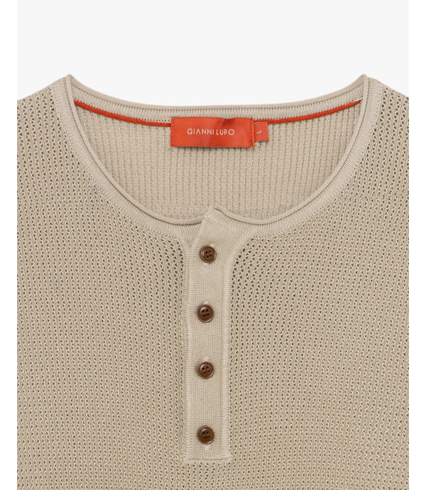 T-shirt serafino in maglia